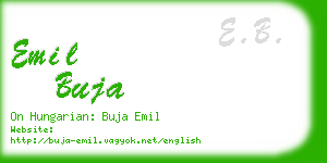 emil buja business card